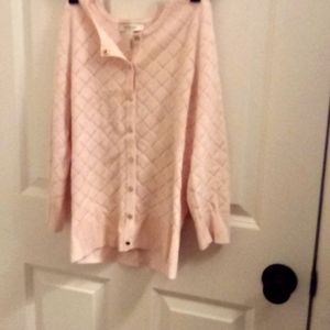 NWOT XS whitehouse blackmarket light pink cardigan